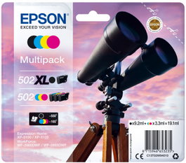Epson 502 XL Multipack de cartuchos de tinta de alto rendimiento, 4 piezas