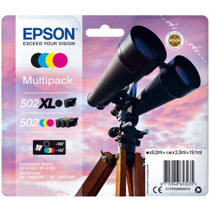 Epson Multipack 502 XL Black/Std. CMY Epson Multipack 502 XL Black/Std. CMY