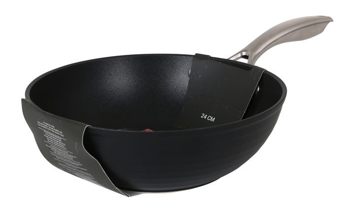 Quttin Sartén Wok 24 cm Aluminio Forjado Inducción Spiral (4 Unidades)