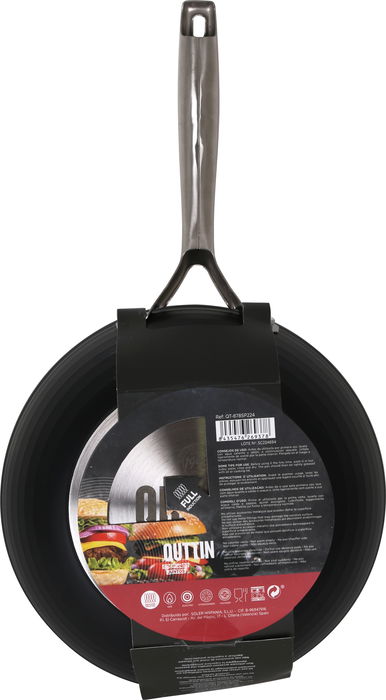 Quttin Sartén Wok 24 cm Aluminio Forjado Inducción Spiral (4 Unidades)