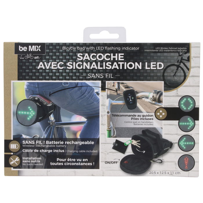 Be Mix Intermitente Led Inalámbrico Recargable con Bolsa para Manillar