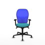 PIQUERAS Y CRESPO Silla de oficina Jorquera Turquesa y Azul