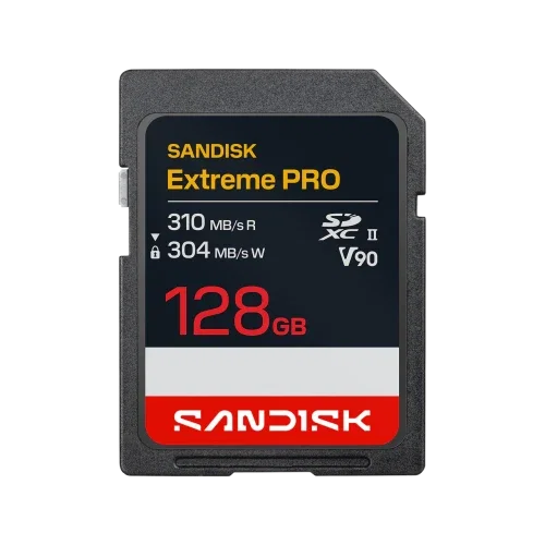 SanDisk Extreme PRO SD UHS-II V90 SDXC de 128 GB SanDisk Extreme PRO SD UHS-II V90 SDXC de 128 GB