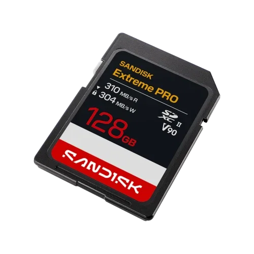 SanDisk Extreme PRO SD UHS-II V90 SDXC de 128 GB SanDisk Extreme PRO SD UHS-II V90 SDXC de 128 GB