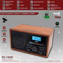 SAMI Radio Vintage Multimedia con Reloj Digital, 2 Bandas (AM/FM), Funciona con Corriente AC y Pilas