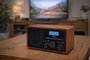 SAMI Radio Vintage Multimedia con Reloj Digital, 2 Bandas (AM/FM), Funciona con Corriente AC y Pilas