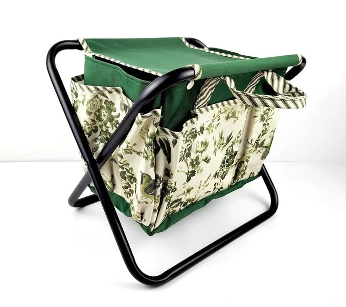 DKD Home Decor Set de 8 Utensilios de Aluminio con Taburete Green Leaves DKD Home Decor Set de 8 Utensilios de Aluminio con Taburete Green Leaves