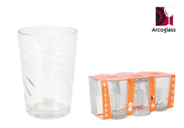 La Mediterranea Set de 6 Vasos de Vidrio Eivissa 'Waves' 200 ml (8 Cajas) extravertsing