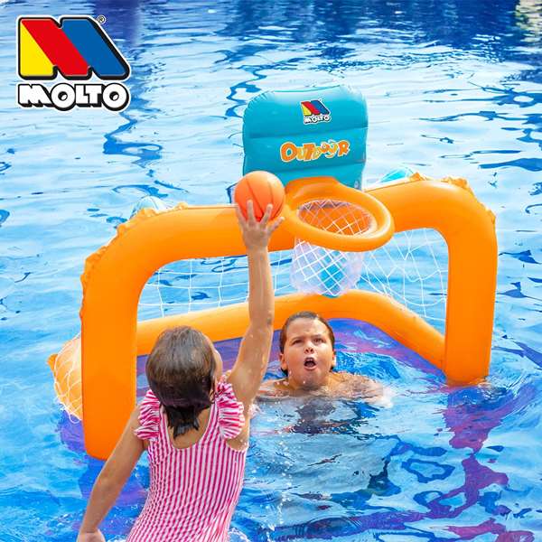 Molto Centro de Actividades Deportivo 2 en 1 para Futbol y Baloncesto, Juego de Motricidad para Niños desde 1 Año, 28x7x28.2 cm