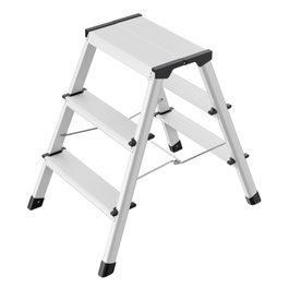 Hailo D60 StandardLine Escalera de tijera de doble cara 2x3 escalones