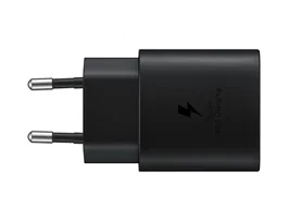 Samsung EP-TA800 Cargador de Pared 25W Carga Rápida Adaptador Corriente + Cable USB-C a USB-C 1m Negro Compatible Galaxy S10 5G A80 A70