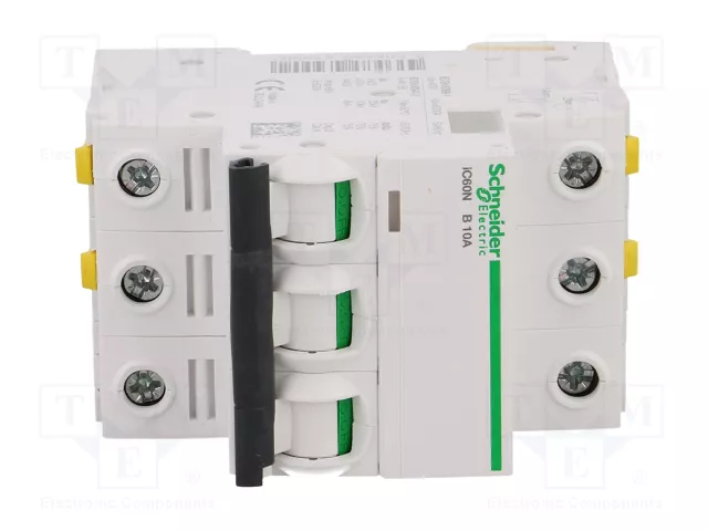 SCHNEIDER ELECTRIC Interruptor magnetotérmico iC60N 10A 3 polos Caract B SCHNEIDER ELECTRIC Interruptor magnetotérmico iC60N 10A 3 polos Caract B