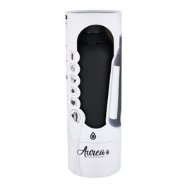 AUREA Botella lisa con interior cerámico y 2 tapones, 500ml, black