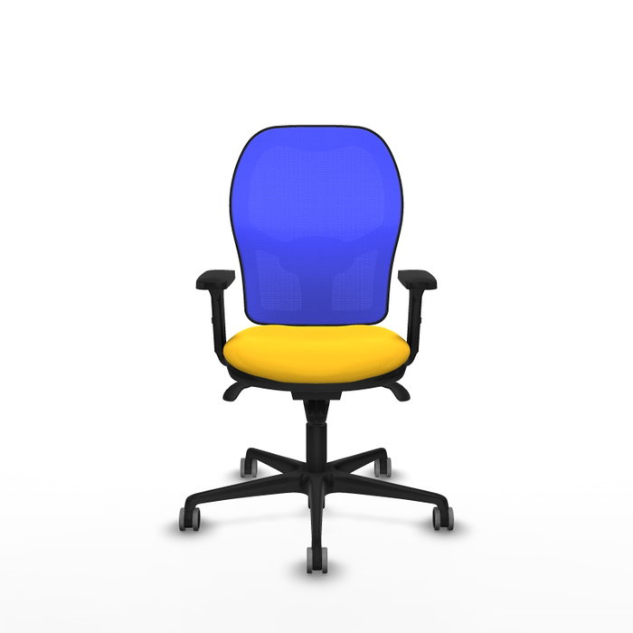 PIQUERAS Y CRESPO Silla de oficina Jorquera con mecanismo Sincro, Amarillo y Azul PIQUERAS Y CRESPO Silla de oficina Jorquera con mecanismo Sincro, Amarillo y Azul