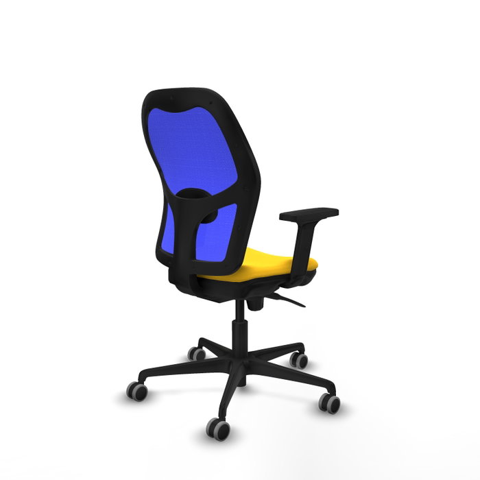 PIQUERAS Y CRESPO Silla de oficina Jorquera con mecanismo Sincro, Amarillo y Azul PIQUERAS Y CRESPO Silla de oficina Jorquera con mecanismo Sincro, Amarillo y Azul