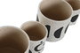 DKD Home Decor Set de 2 Maceteros de Dolomita con Lunas 13x13x15 cm
