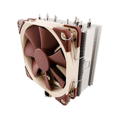NOCTUA NH-U12S SE-AM4 Enfriador de CPU para Socket AM4, Ventilador 120 mm PWM, 1500 RPM, 93.4 m³/h, Colores Beige/Marrón, Incluye Pasta Térmica y Adaptador LNA