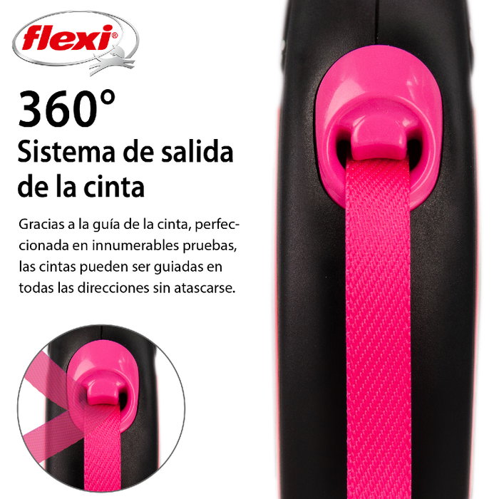 Flexi New Neon Rosa Talla S 5m