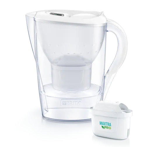Brita Jarra filtrante Marella blanca 2,4l con 2 filtros Maxtra Pro