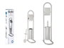 BERILO Escobillero Metal Alto Cromado Plata