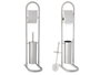 BERILO Escobillero Metal Alto Cromado Plata