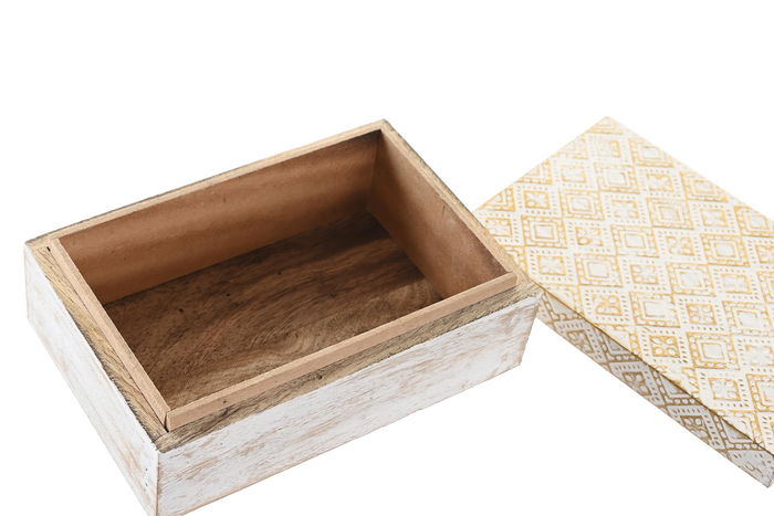 DKD Home Decor Joyero Árabe Set 2 piezas Dorado Blanco Rozado Aluminio 15x10x6 cm Desgastado DKD Home Decor Joyero Árabe Set 2 piezas Dorado Blanco Rozado Aluminio 15x10x6 cm Desgastado