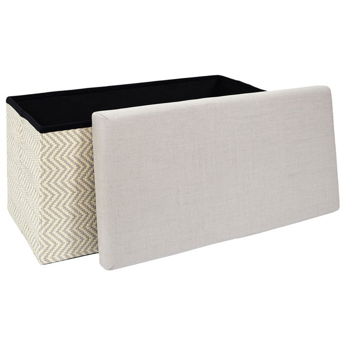 Home Deco Factory Puf Plegable Trenzado Gris Mirage 76x38x38 cm