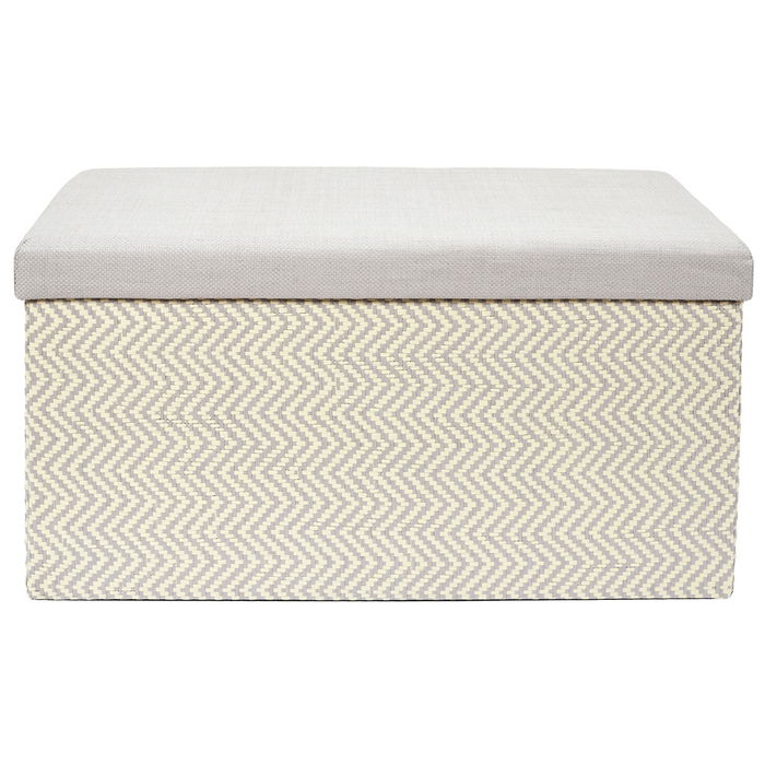 Home Deco Factory Puf Plegable Trenzado Gris Mirage 76x38x38 cm