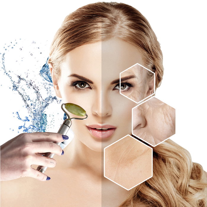 Cosmetic Club Masajeador Eléctrico Jade Verde Metal