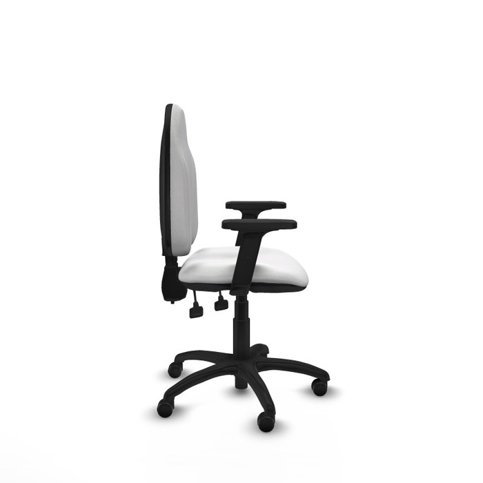 PIQUERAS Y CRESPO Silla de oficina Algarra con Brazos 2D y Tela Blanca