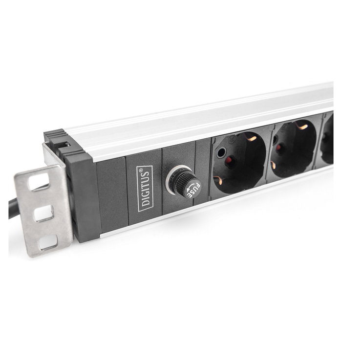 Digitus Regleta PDU 8 Tomas Tipo L con Enchufe IEC C14, 1U, para Montaje Horizontal/Vertical, Cable 2m