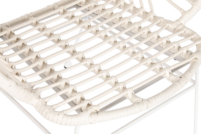 DKD Home Decor Silla Terraza Y Jardin Blanco 67 x 86 x 76 cm (2 Unidades)