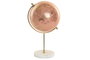 DKD Home Decor Globo Terráqueo Rosa, Blanco y Dorado con Base de Mármol