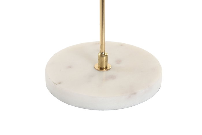 DKD Home Decor Globo Terráqueo Rosa, Blanco y Dorado con Base de Mármol