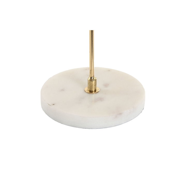 DKD Home Decor Globo Terráqueo Rosa, Blanco y Dorado con Base de Mármol