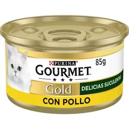 Purina Gourmet Gold Delicias Suculentas Pollo en Lata - Comida Húmeda para Gatos 24 x 85 g