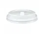 Bunzl Tapa para Vaso 280 ml Poliestireno con Orificio - Paquete de 100 Unidades