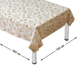 B/SOL Mantel 177 x 130 cm Navidad Blanco - Mantel de mesa para celebraciones festivas