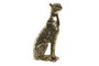 DKD Home Decor Figura de Resina Leopardo Dorado