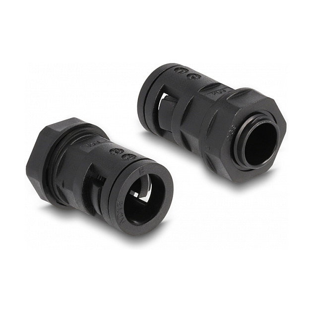 DeLOCK Funda protectora de cable 2 m x 13 mm con 2 x PG9 Schlauchverschraubung Negro DeLOCK Funda protectora de cable 2 m x 13 mm con 2 x PG9 Schlauchverschraubung Negro