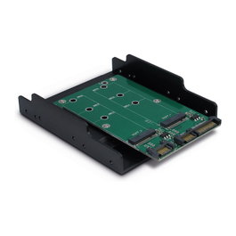 Inter-Tech Trägerrahmen KT005B PCI 3,5 pulg. 2xSATA a 2xM.2 SATA