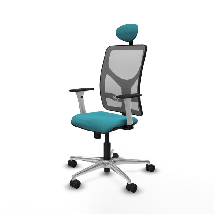 PIQUERAS Y CRESPO Silla de oficina Motilla con mecanismo Sincro, Turquesa y Gris PIQUERAS Y CRESPO Silla de oficina Motilla con mecanismo Sincro, Turquesa y Gris