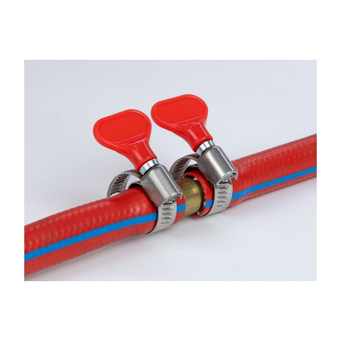 DeLOCK Abrazadera de manguera de mariposa acero inoxidable 400 SS 40 - 60 mm rojo, 5 unidades