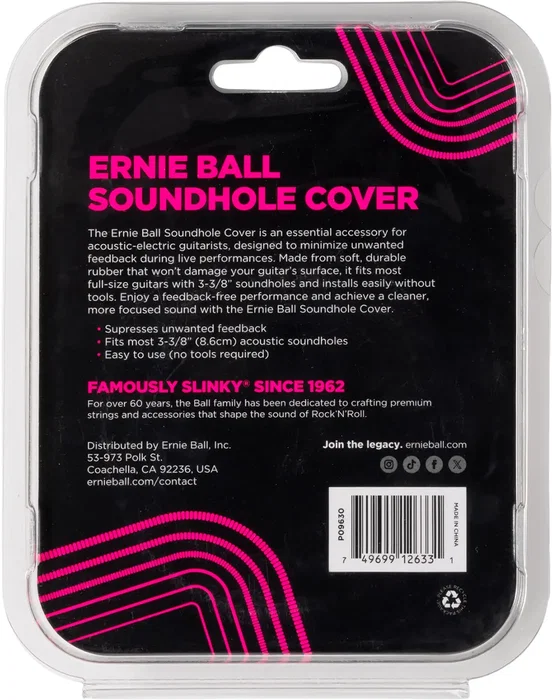 Ernieball Tapa Anti Feedback Acústica 8,5 Cm para Guitarra Electroacústica Ernieball Tapa Anti Feedback Acústica 8,5 Cm para Guitarra Electroacústica