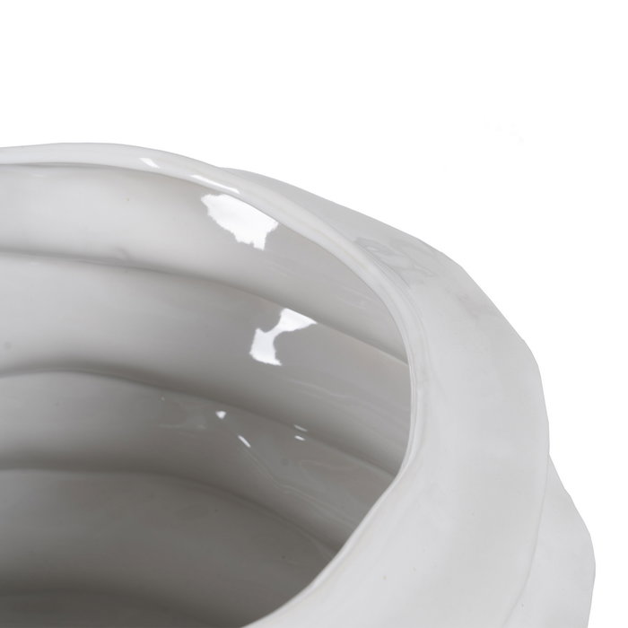 Jarrón Blanco Cerámica Decoración 44,50 X 44 X 46,50 cm