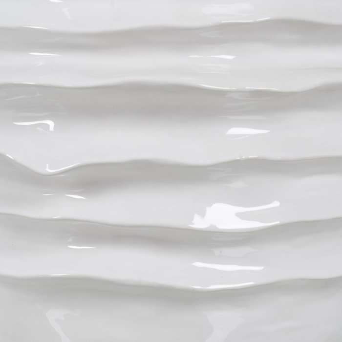 Jarrón Blanco Cerámica Decoración 44,50 X 44 X 46,50 cm