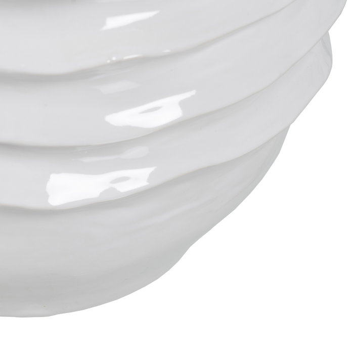 Jarrón Blanco Cerámica Decoración 44,50 X 44 X 46,50 cm