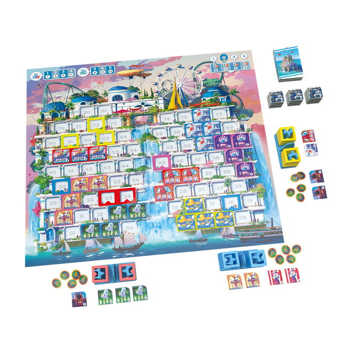 Repos Production Waterfall Park WATSP01 - Juego de Mesa de Estrategia y Negociación, Para 3-5 Jugadores, Edad 10+, Idioma Español/Italiano, por Repos Production