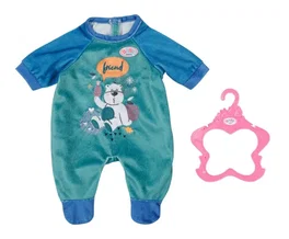Zapf Creation Pelele Baby Born Azul Estampado Ositos Percha Muñeca 43 cm