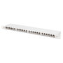 Digitus Patch Panel de Interconexión CAT 6A Clase EA Apantallado Alta Densidad 24 Puertos Chapado en Oro Montaje Rack 0.5U Gris